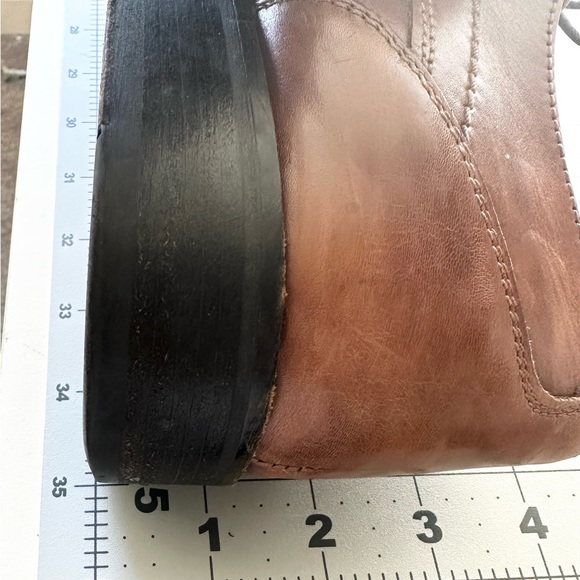 Johnston & Murphy Brown Leather Lace Up Square Toe Dress Shoes Men's Size 10.5 M - Picture 9 of 9